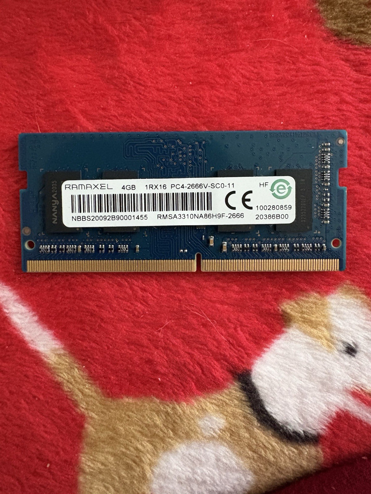 Ramaxel 4GB DDR4 SO-DIMM 260-Pin Laptop RAM PC4-2666V RMSA3310NA86H9F-2666