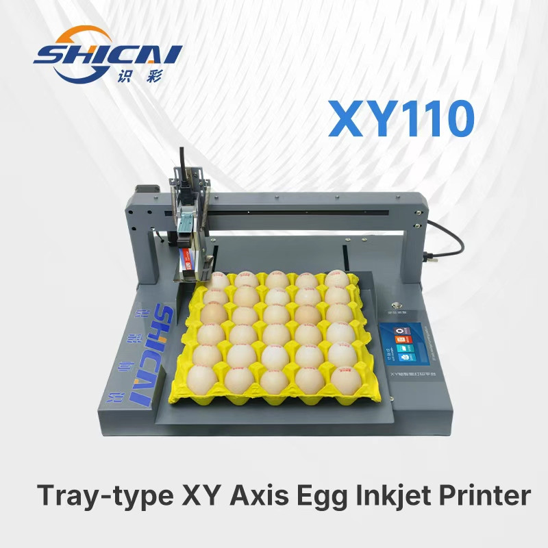 Fully Automatic Egg Inkjet Printer Food Grade Ink Date Lot