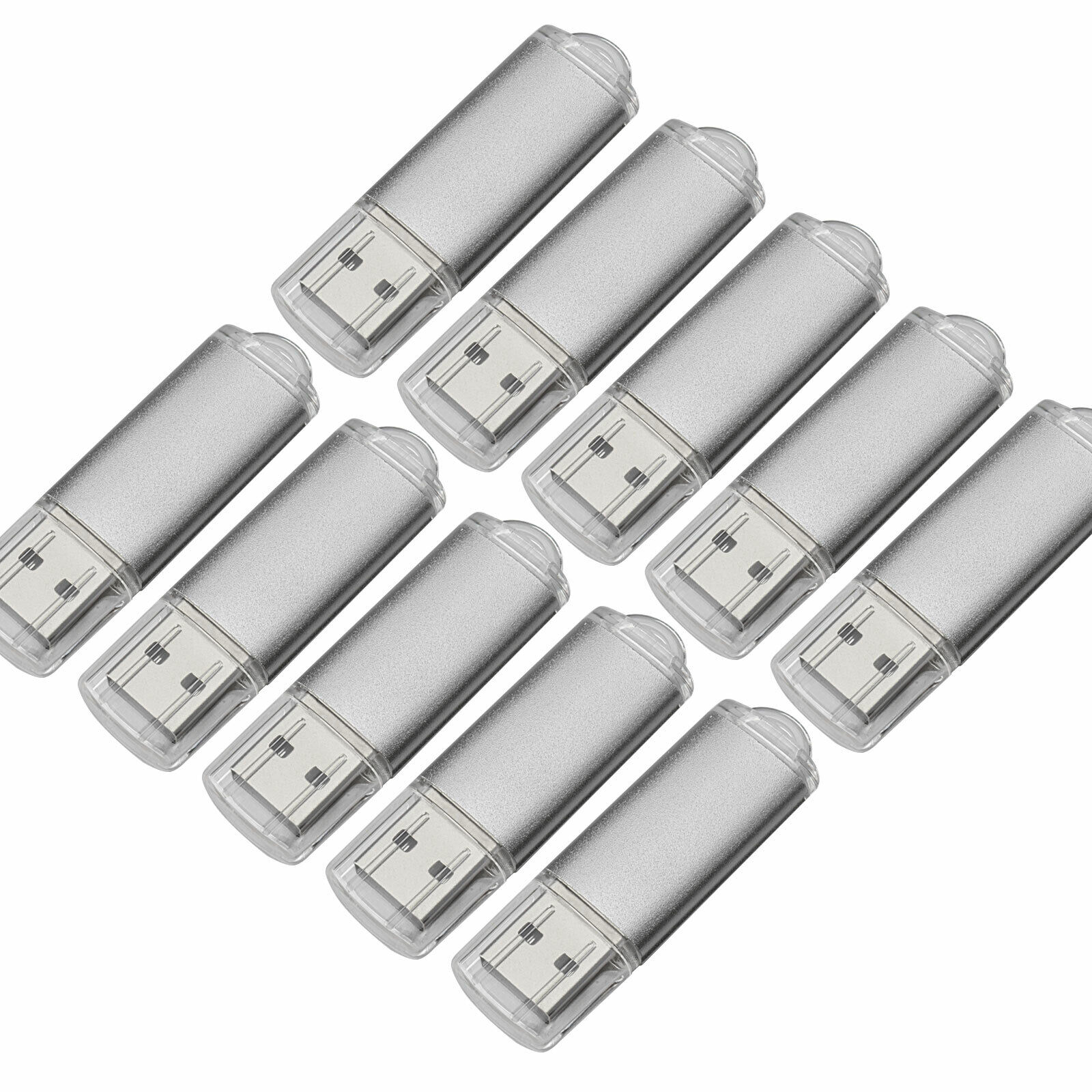 Silver 500pcs 8GB USB Flash Drive Free custom logo USB Memory Stick Wholesale  