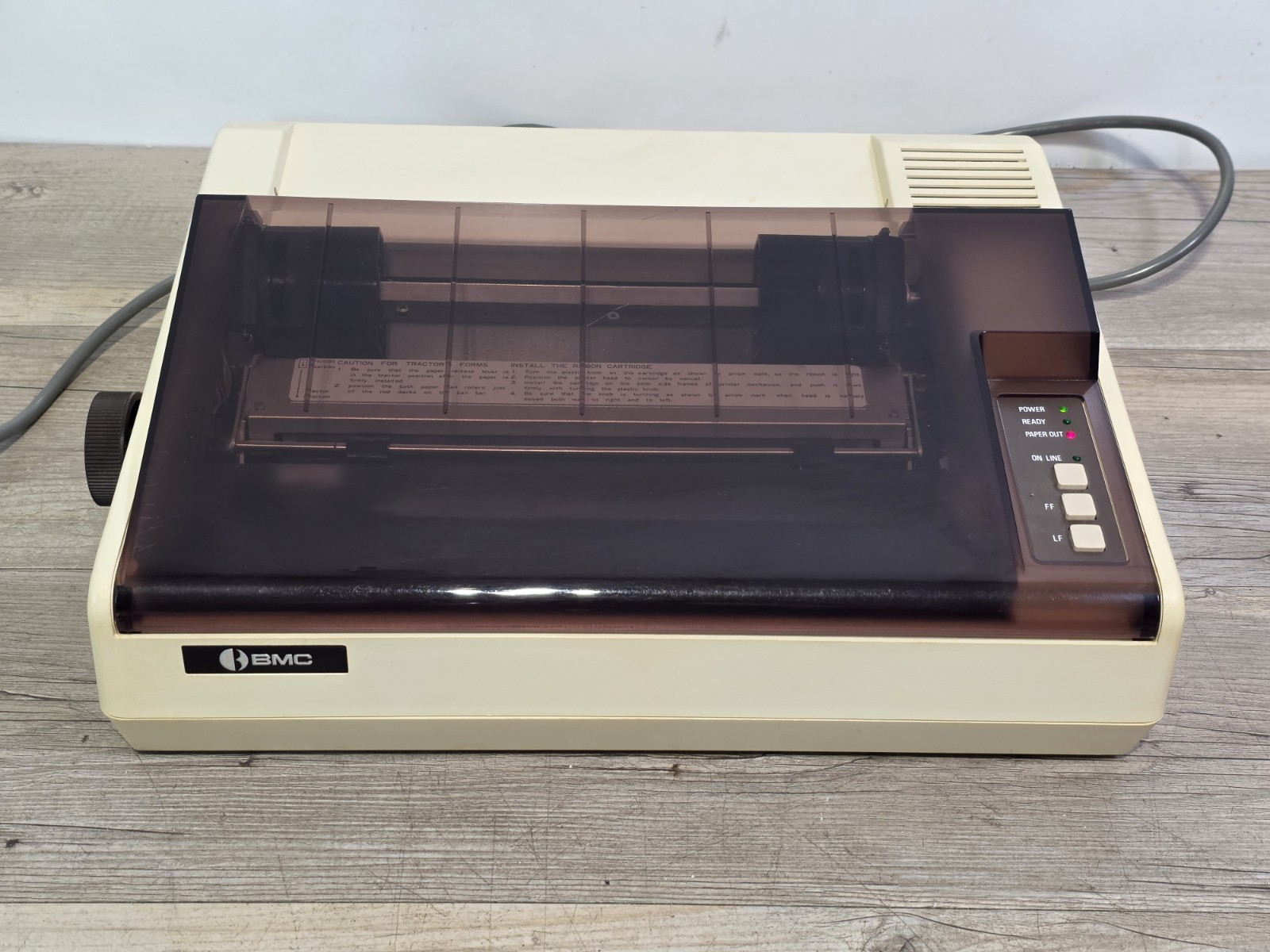 BMC BX-80 Dot Matrix Printer *Turns On/UNTESTED*