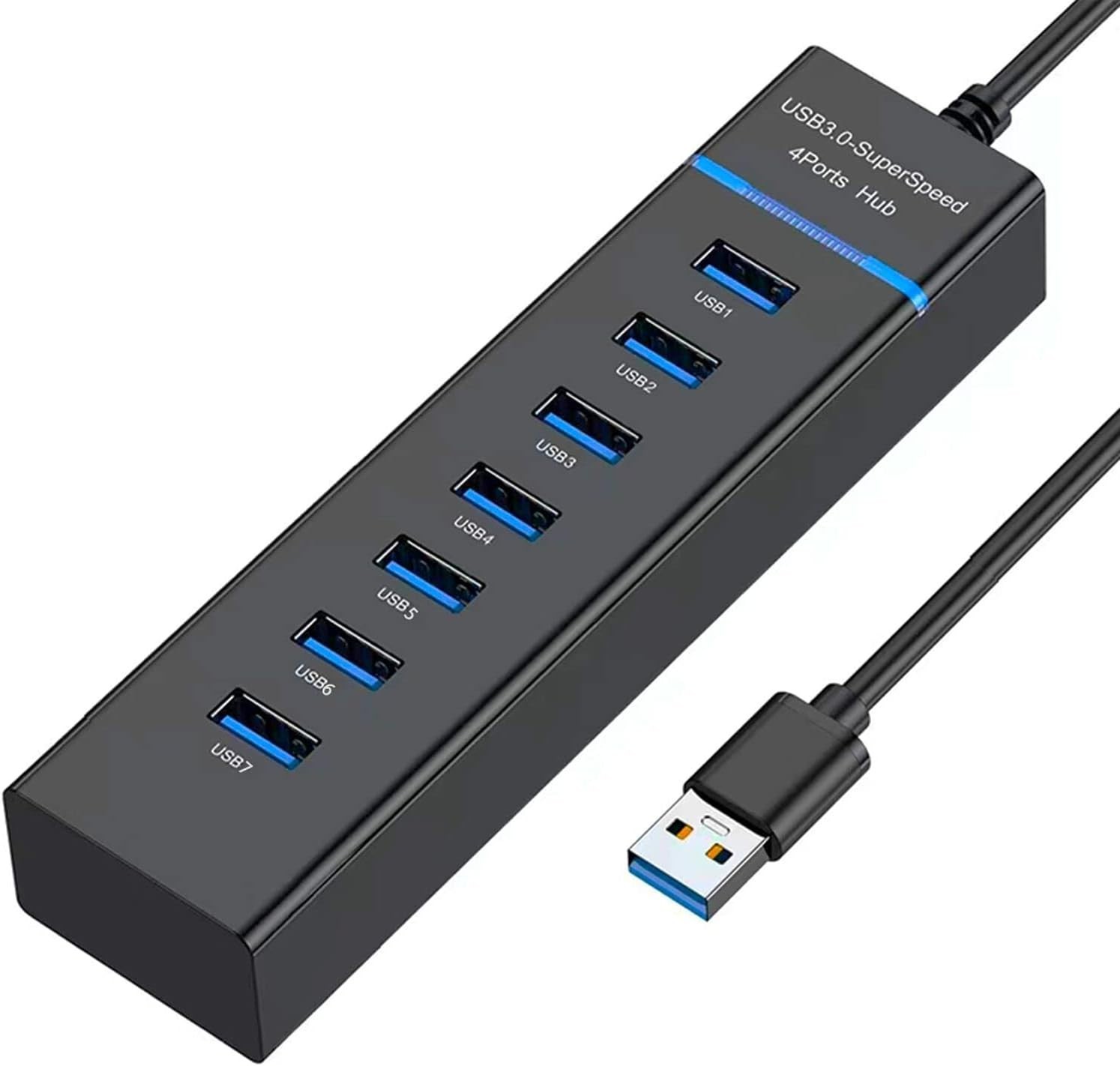 VIENON 7-Port USB Data Hub Splitter High Speed 7-Port USB 3.0 HUB Expansion