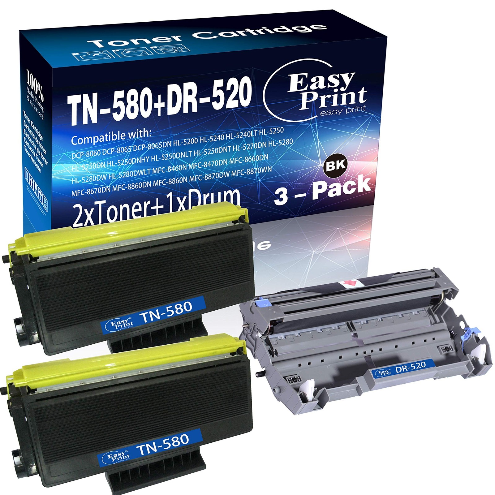 EASY PRINT EASY PRINT Compatible Toner Cartridge Replacement for Brother TN-5...