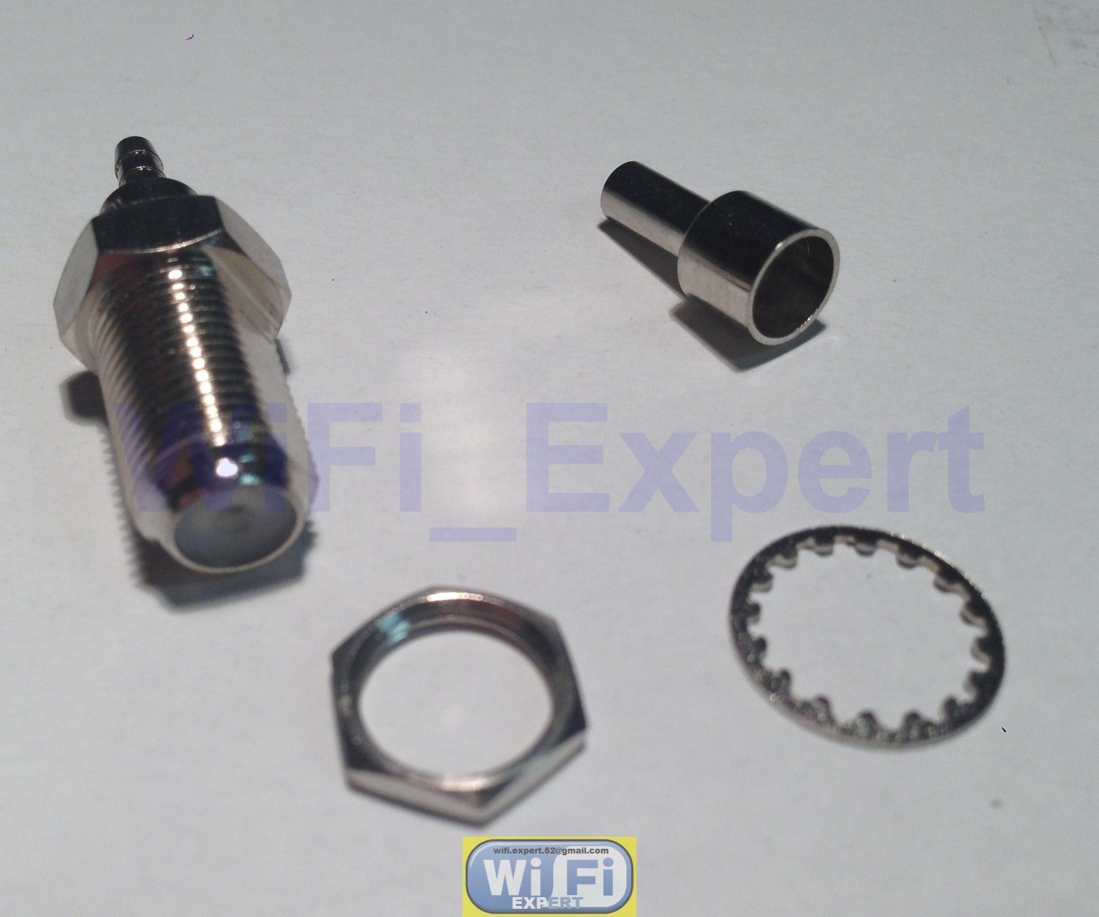 F Female SOLDER Crimp Bulkhead for RG174 RG179 RG316 RG188 Coax Cable Connector