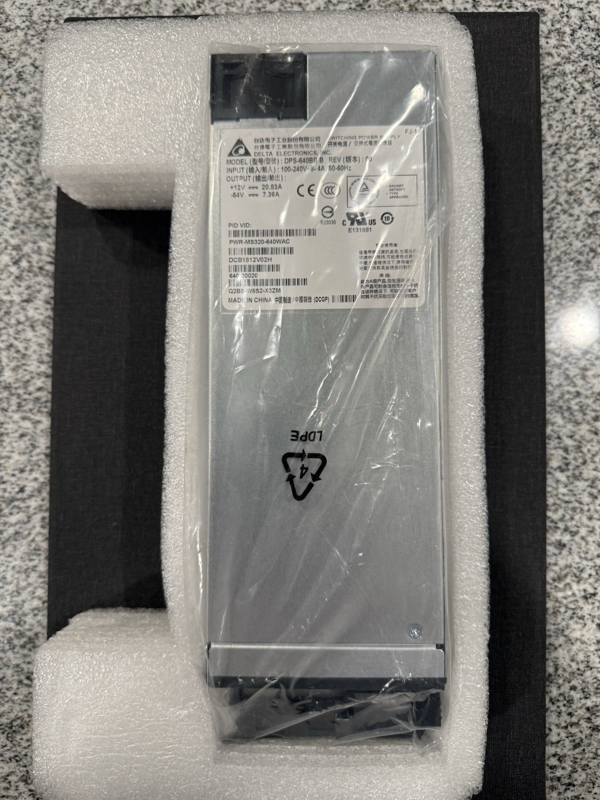 Delta Electronics PWR-MS320-640WAC DPS-640BB B 640W MS320 IEC C14 Power Supply