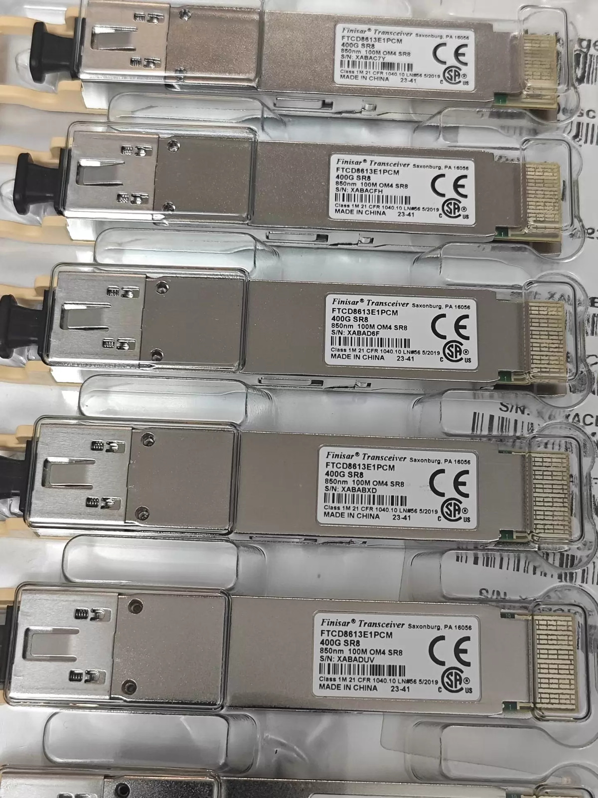 1Pcs Finisar FTCD8613E1PCM 400G QSFP-DD SR8 850nm Multimode Transceiver Original