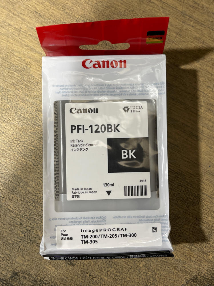 Canon PFI-120BK Pigment Black Ink Tank 130ml - EXP: 03/2025
