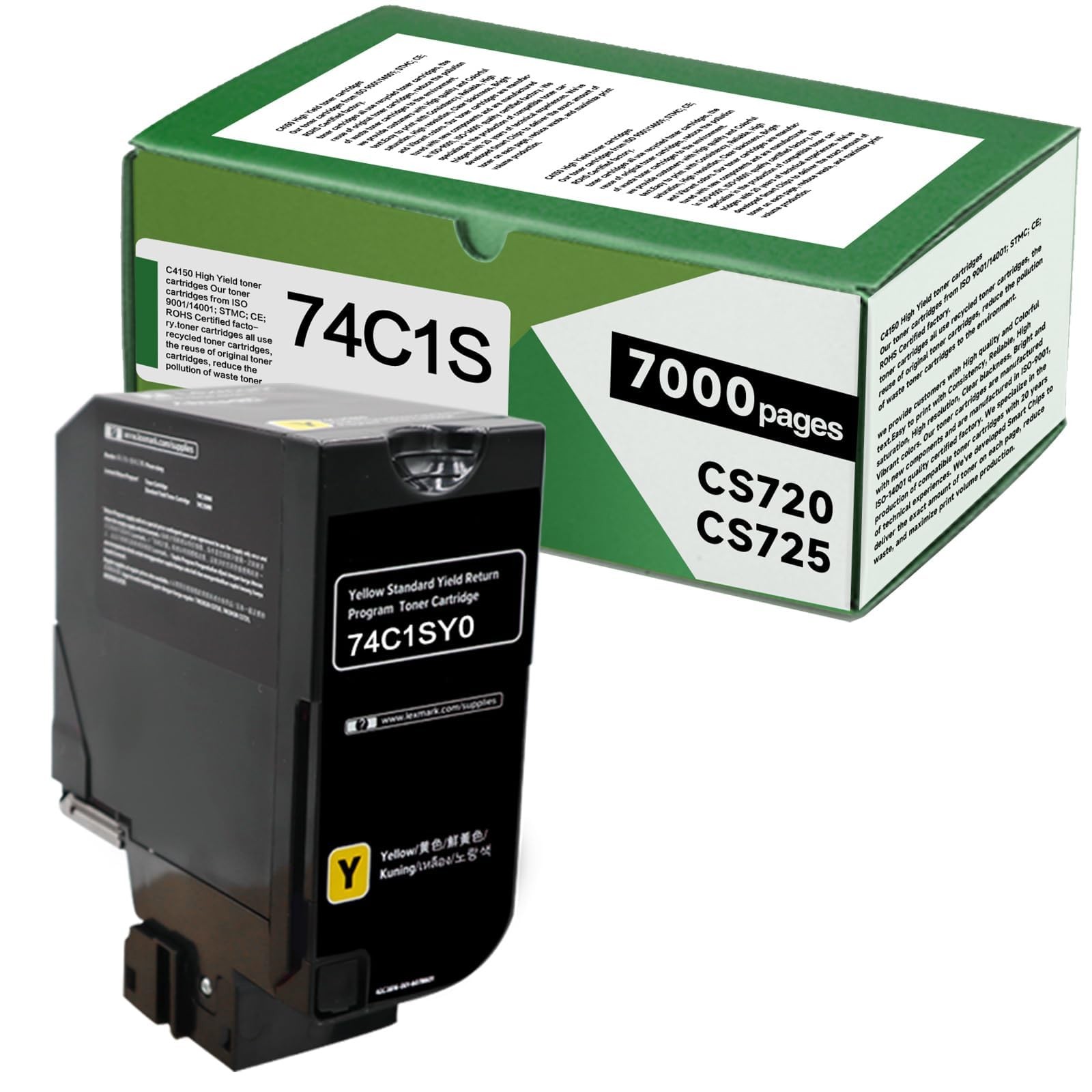 WYFYINK 74C1SY0 Yellow Compatible 7000 Pages Toner Cartridge High Yield