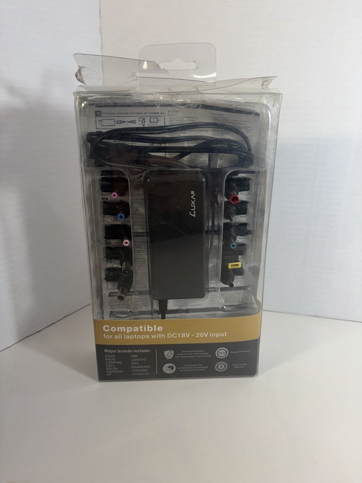 LUXA2 PO-ULA-PC65BK-00 EnerG Bar 45W Universal Laptop AC Power Adapter