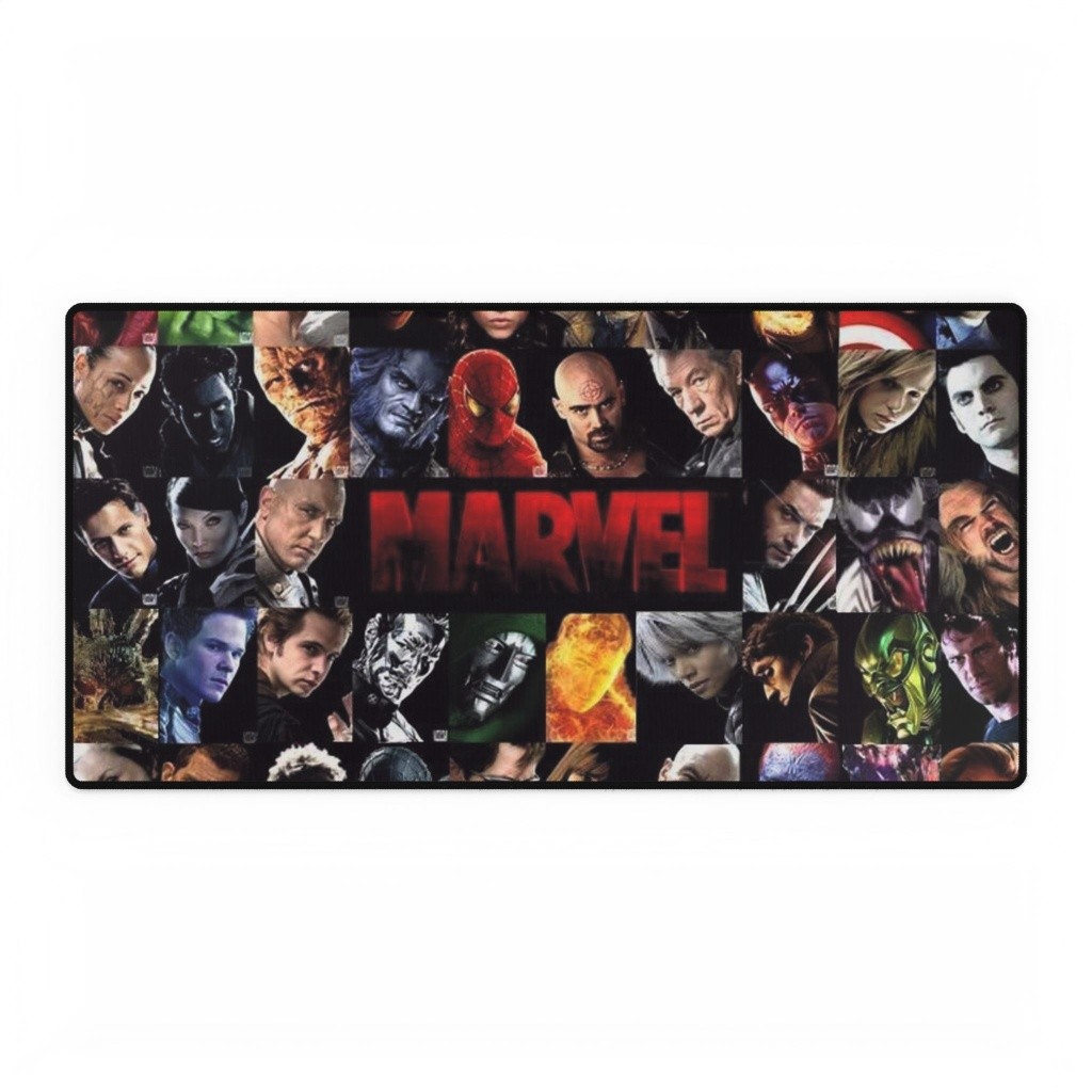 Marvel Cinematic Universe Characters Grid Collage Logo Ensemble Mouse Pad Desk