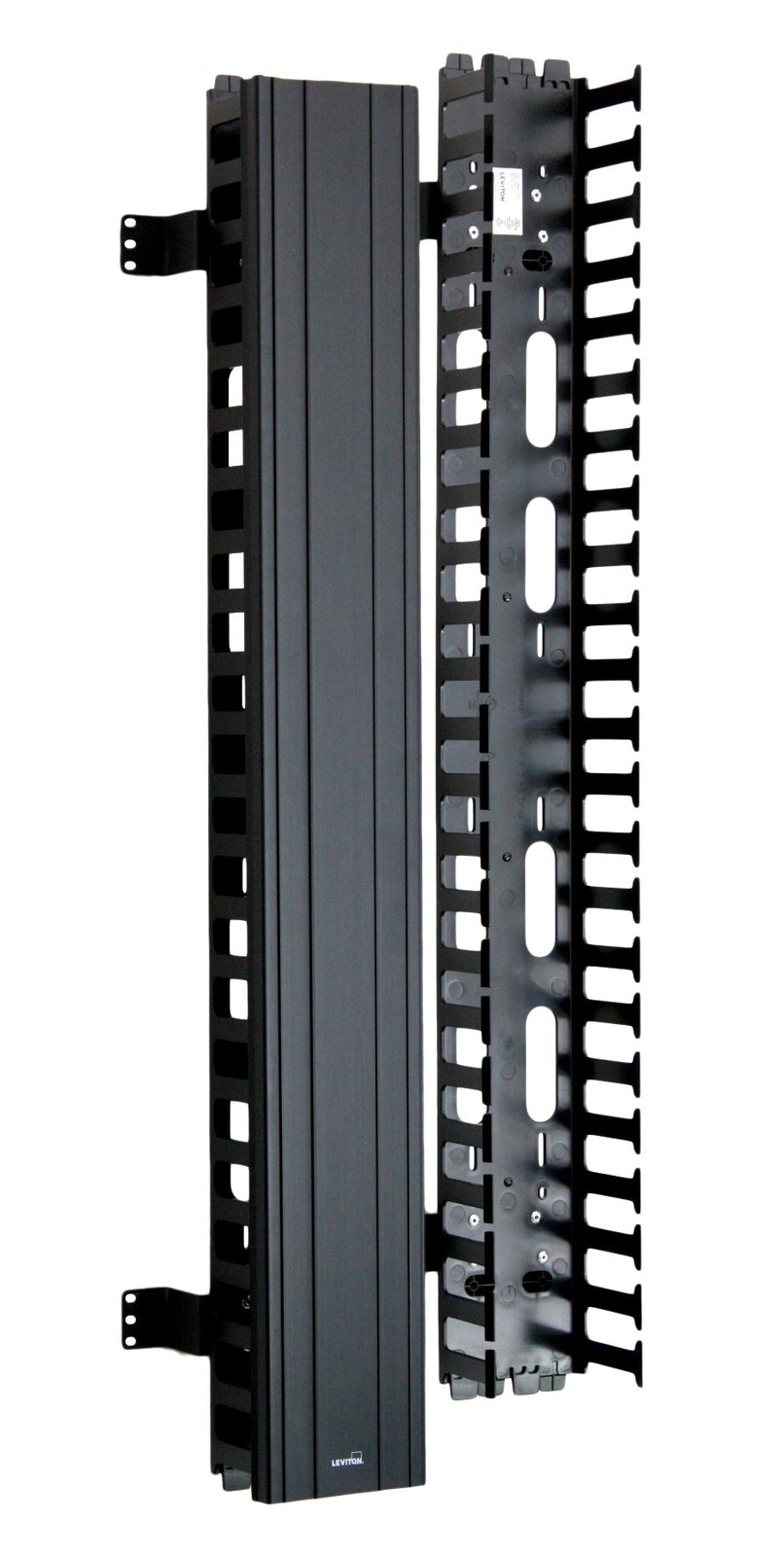 Leviton Vertical Front Only Cable Management, 5" Channel x 80" long, Snap-On Co-