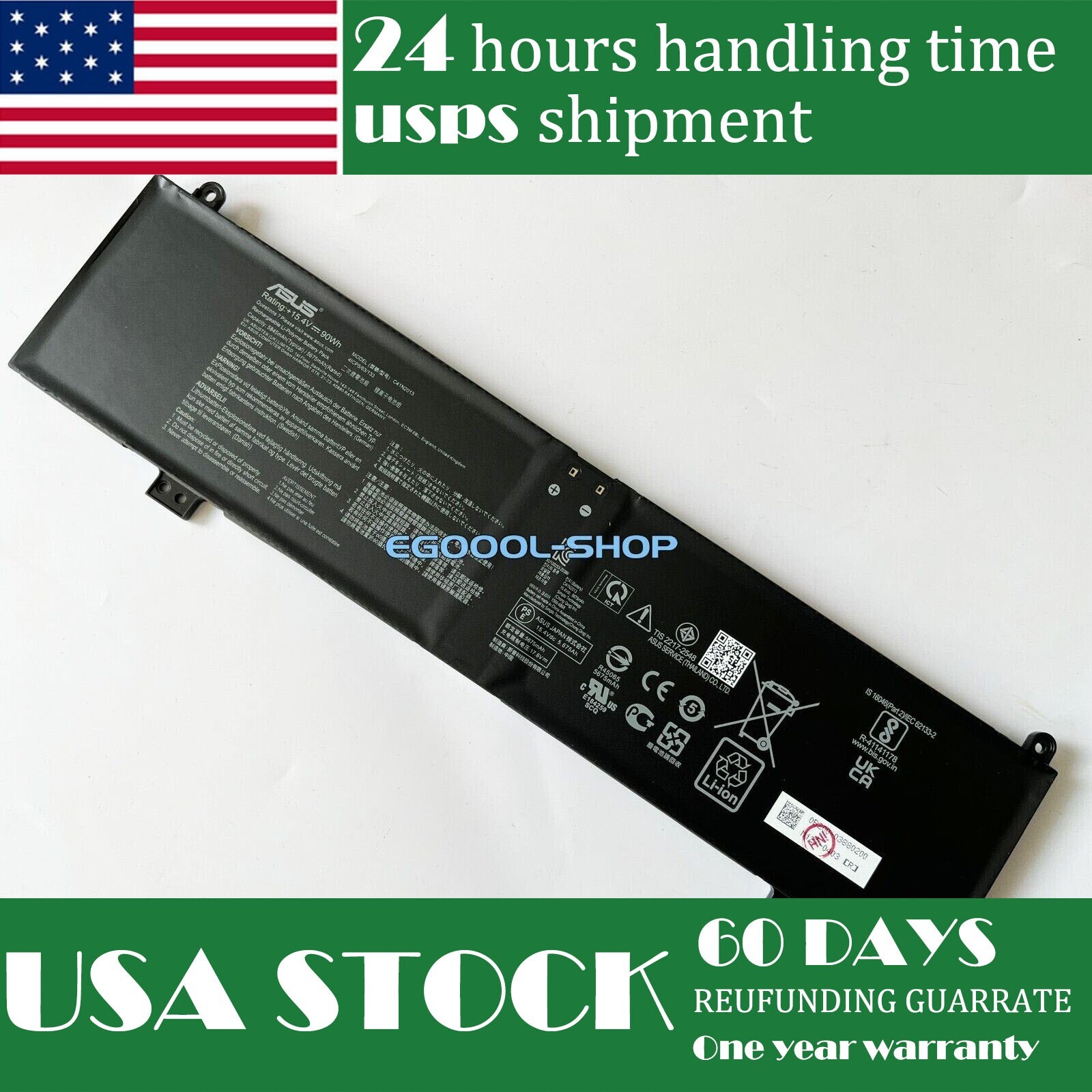 C41N2013 New OEM Battery For ASUS ROG Strix G17 G713 G713QM G713QR GX703 USA