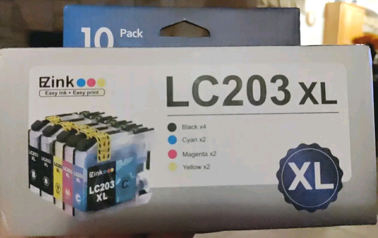 EZ Ink LC230XL LC 203 XL 10 Pack Color 4 Black 2 Each of Cyan Magenta Yellow