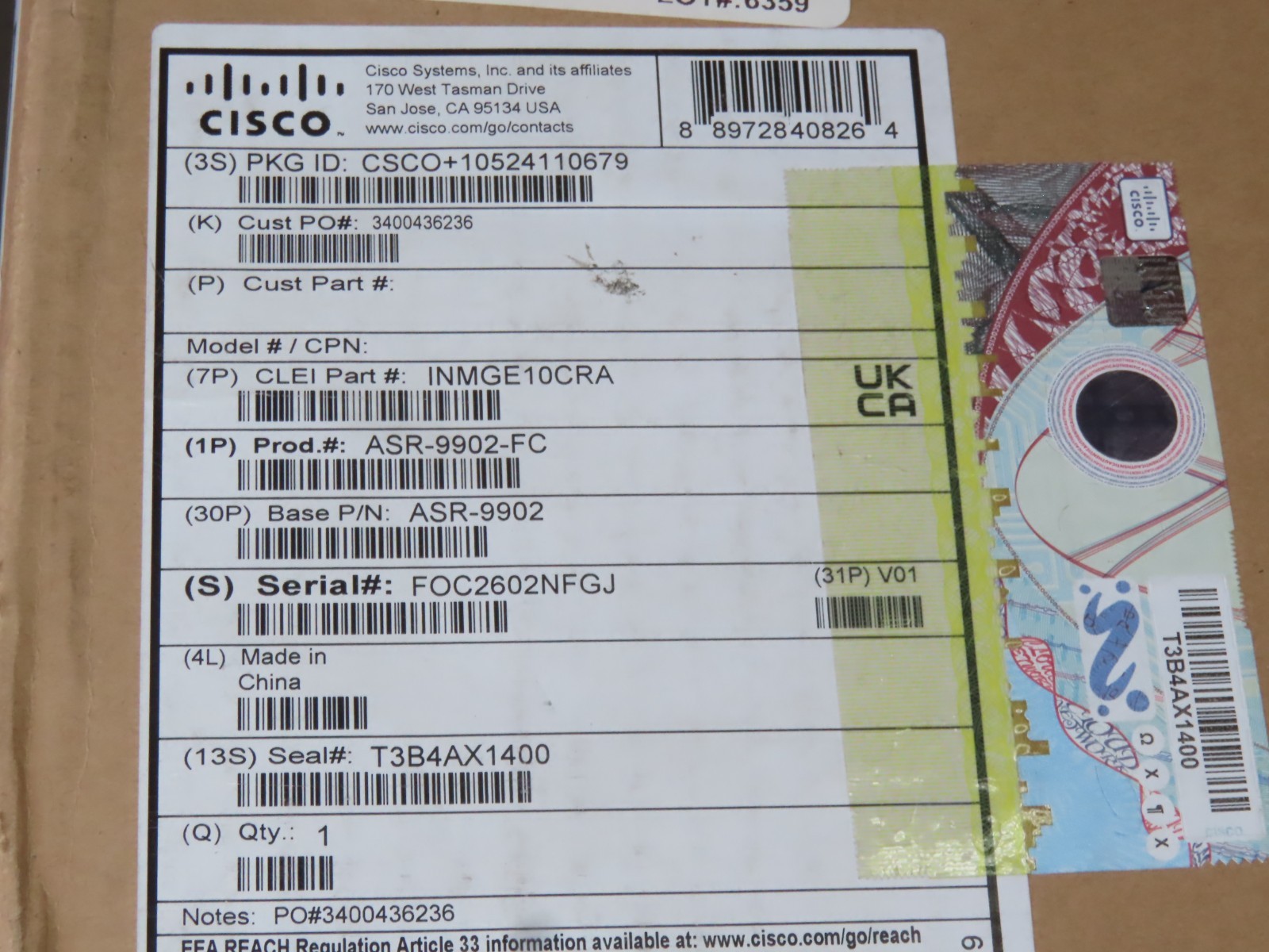 NOB Cisco ASR-9902 Aggregation Services Router