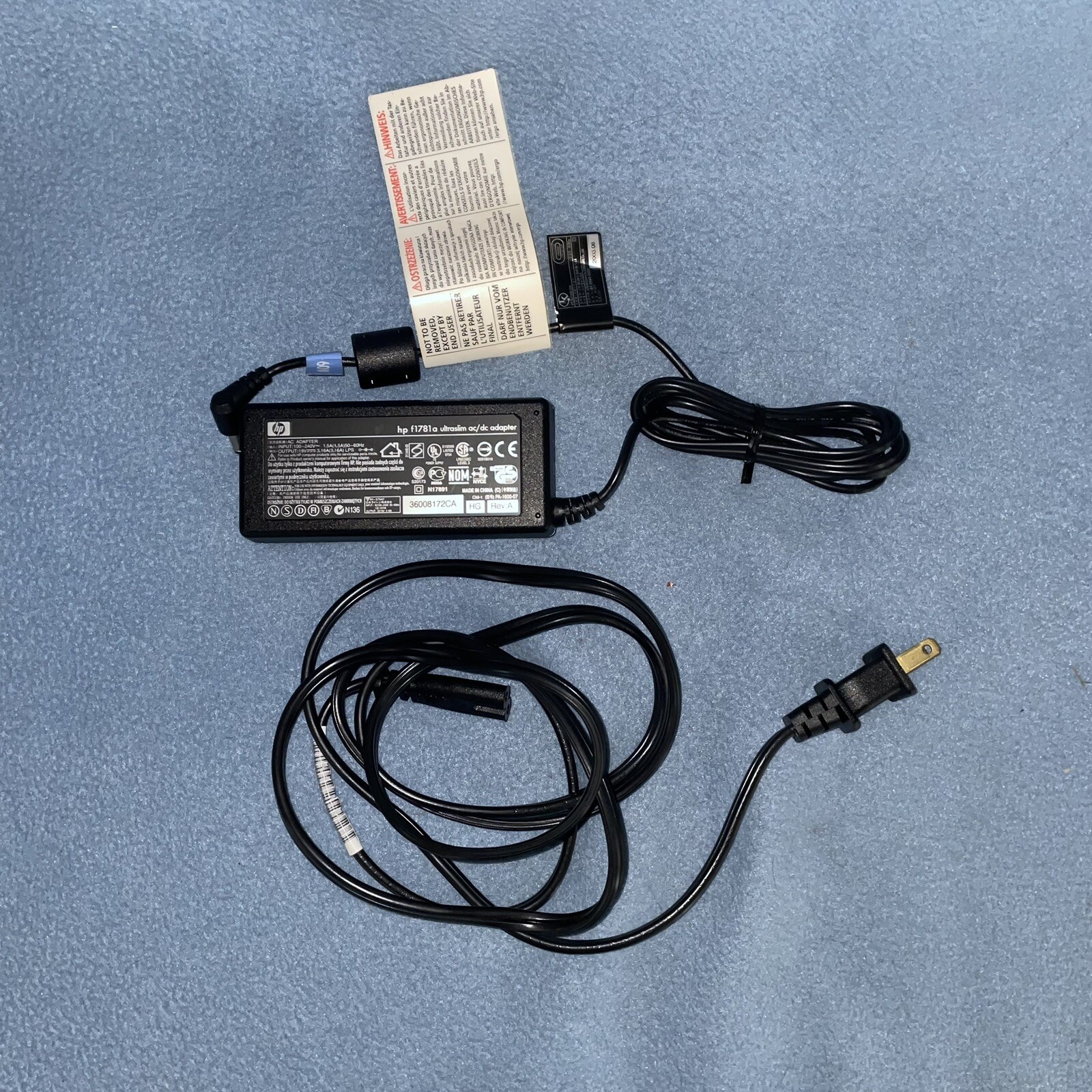 HP F1781A 19V 3.16A 60W Genuine Original AC Power Adapter Charger Omibook