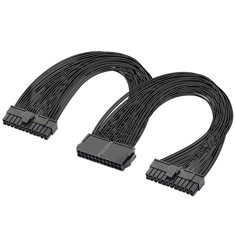 Dual PSU Supply 24-Pin ATX Motherboard Splitter Cable,24Pin(20+4) for ATX 