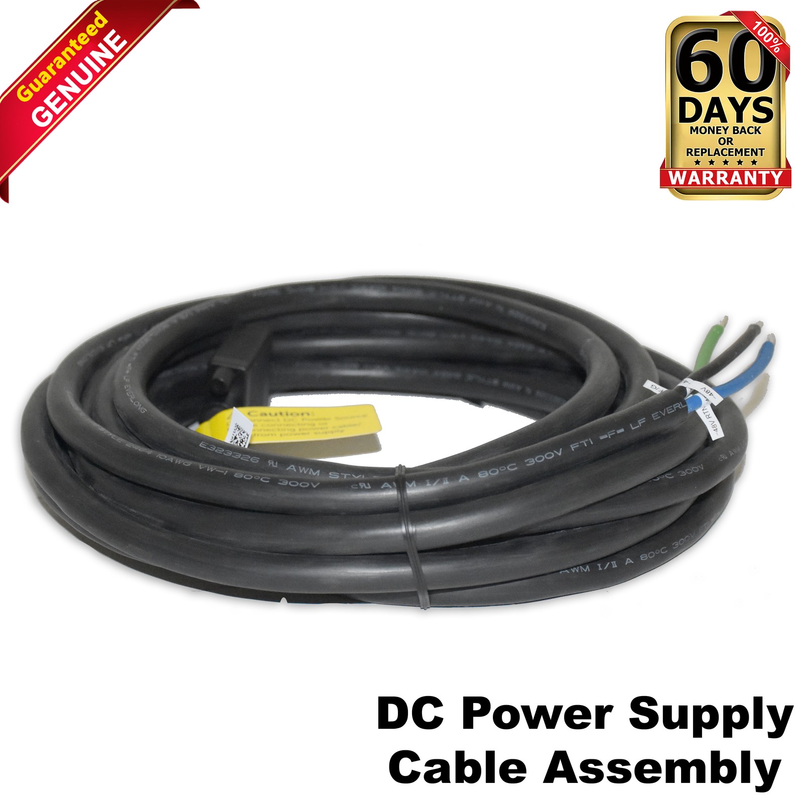 Dell DC Power Supply PSU Open-Ended Cable Wire Connector 16AWG CPGW9