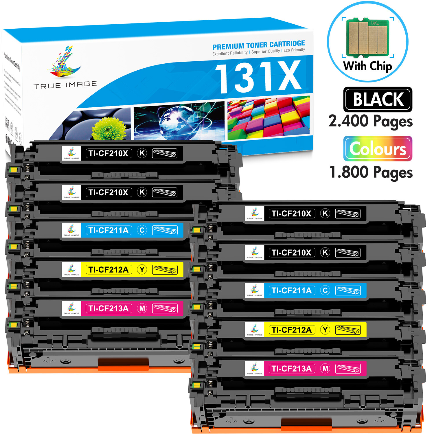10PK CF210X Toner Compatible For HP 131X LaserJet Pro 200 Color M251n MFP M276nw