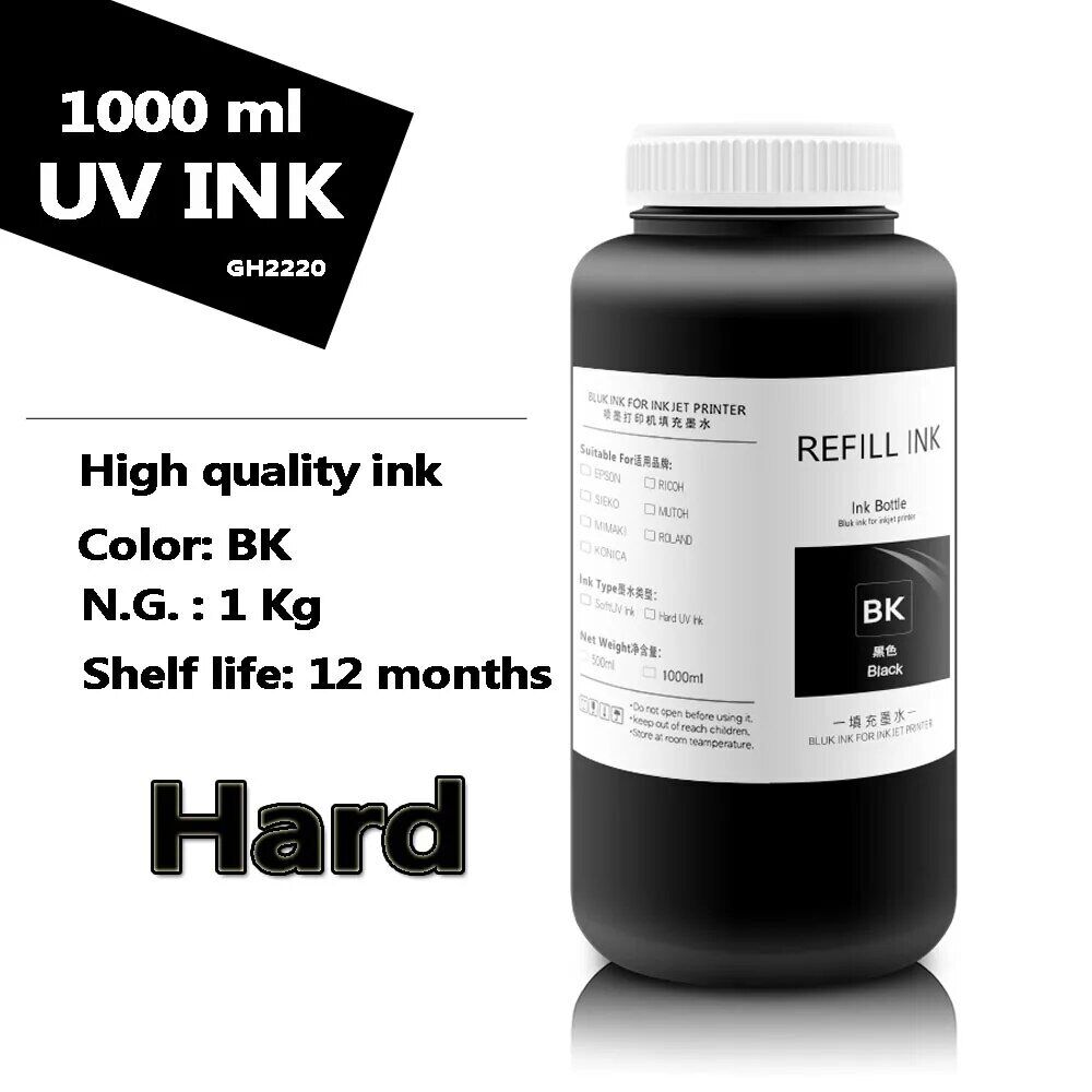 1000ml UV Ink For Ricoh GH2220  printhead  for printing 