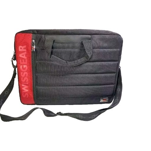 Swiss Gear SA8733 Black/RED RSA Friendly ScanSmart Laptop Messenger Bag 