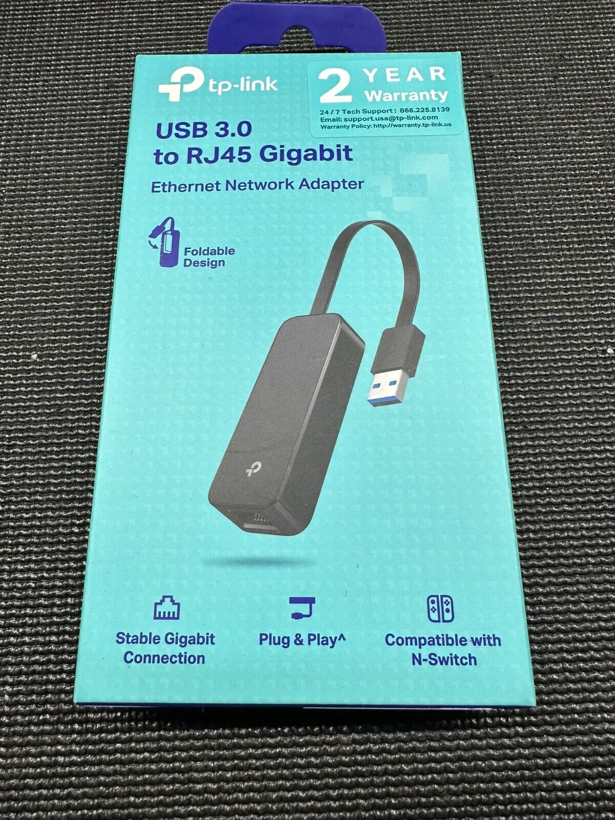 TP-Link  Foldable USB 3.0 to RJ45 Gigabit Ethernet Network Adapter 