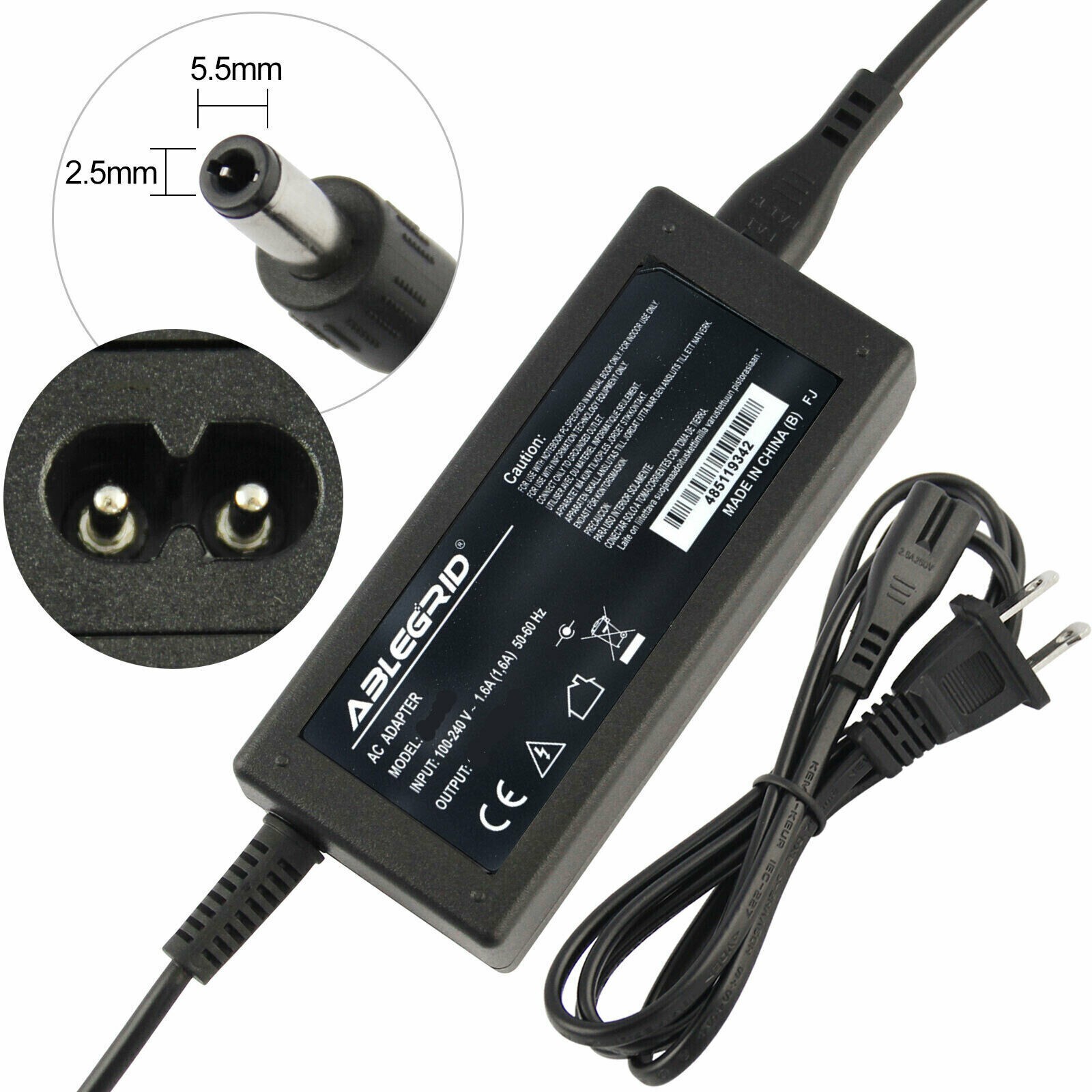 65W 19V 3.42A AC Adapter Charger For ASUS Mini PC Computer PB60S PN61 Power Cord