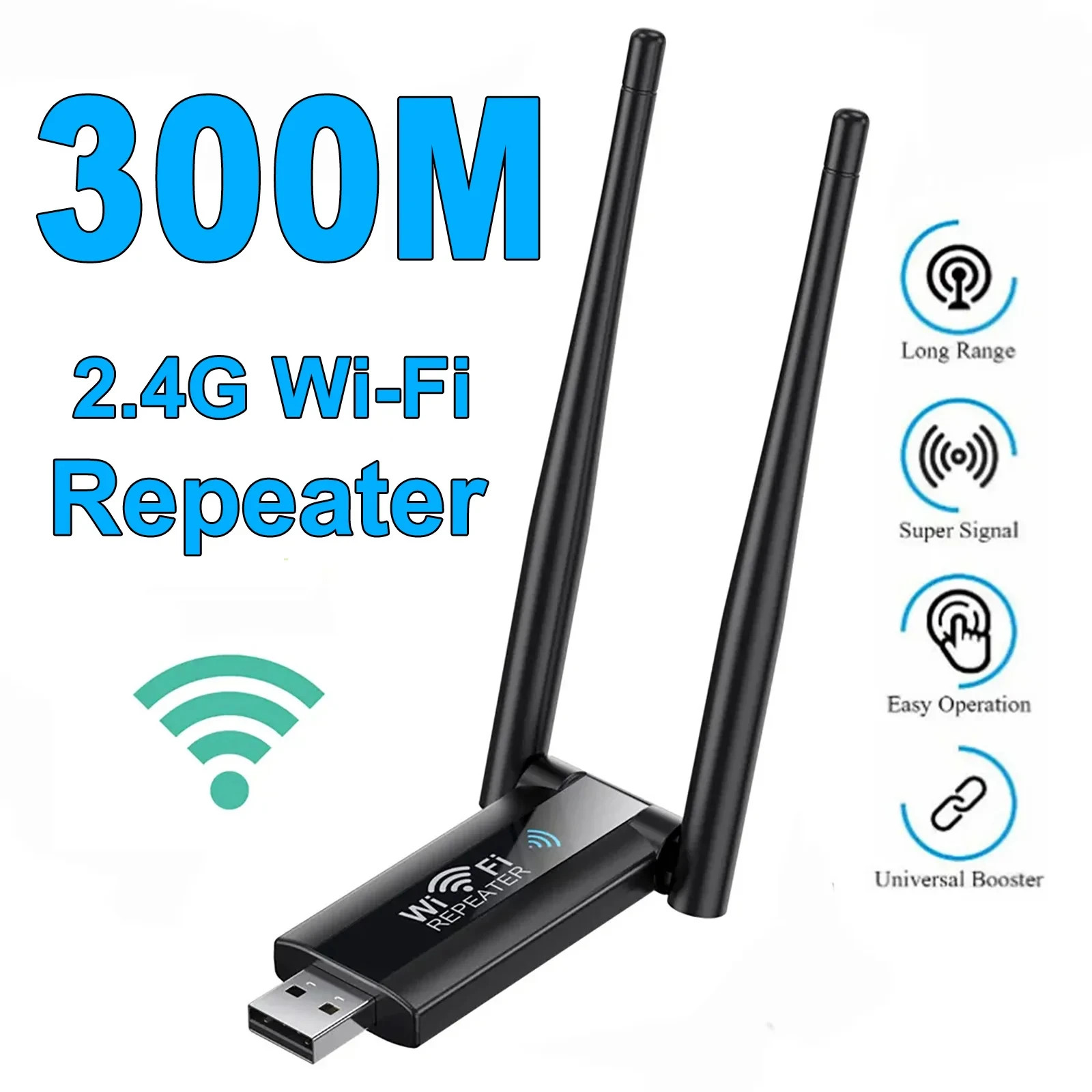 USB WiFi Range Extender Repeater Wireless Amplifier Router Signal Booster