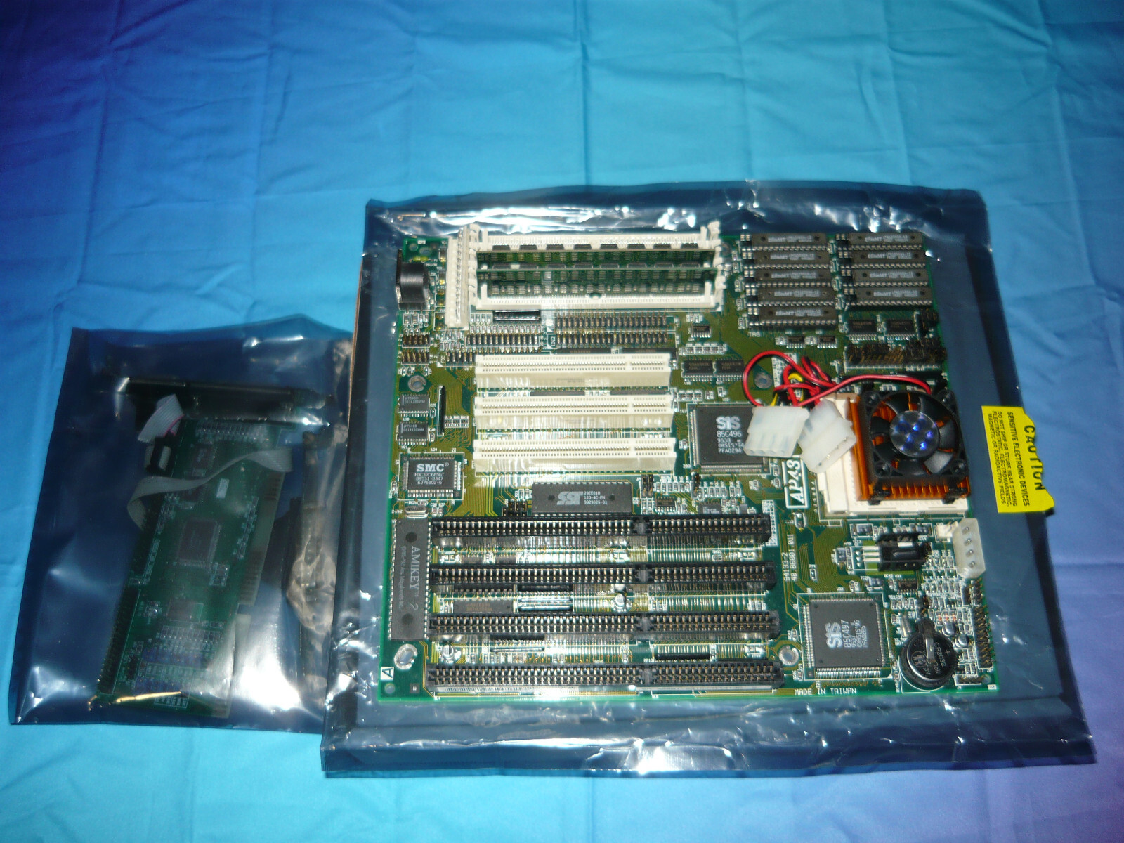 Used AS IS Vintage Aopen AP43 Socket 3 486 Motherboard 8MB RAM DX4 100 ...