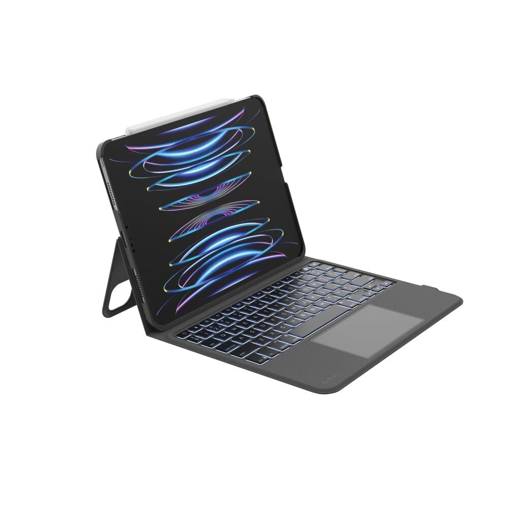 Belkin Everyday Keyboard Case with Cradle, Backlit Bluetooth Keyboard, Multi-ges