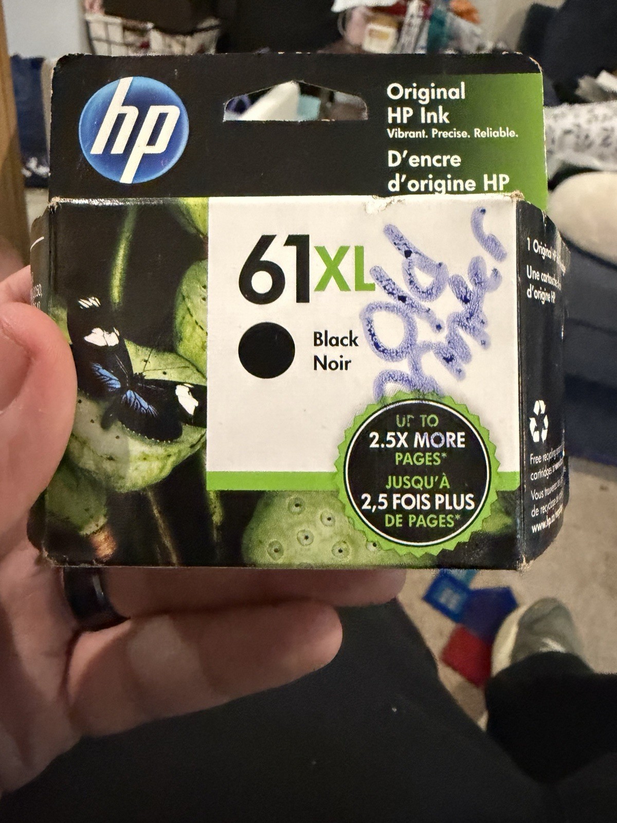 HP 61XL (CH563WN) Original High Yield Black Ink Cartridge Expired March 2024