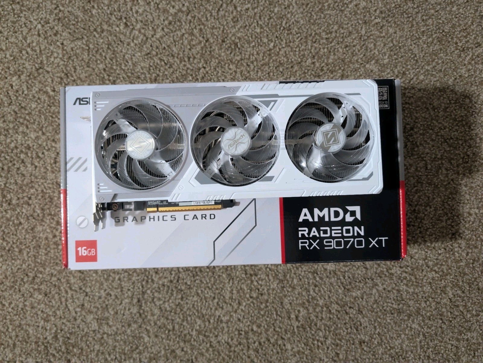 Radeon RX 9070 XT 16 GB Steel Legend - ASRock AMD GPU