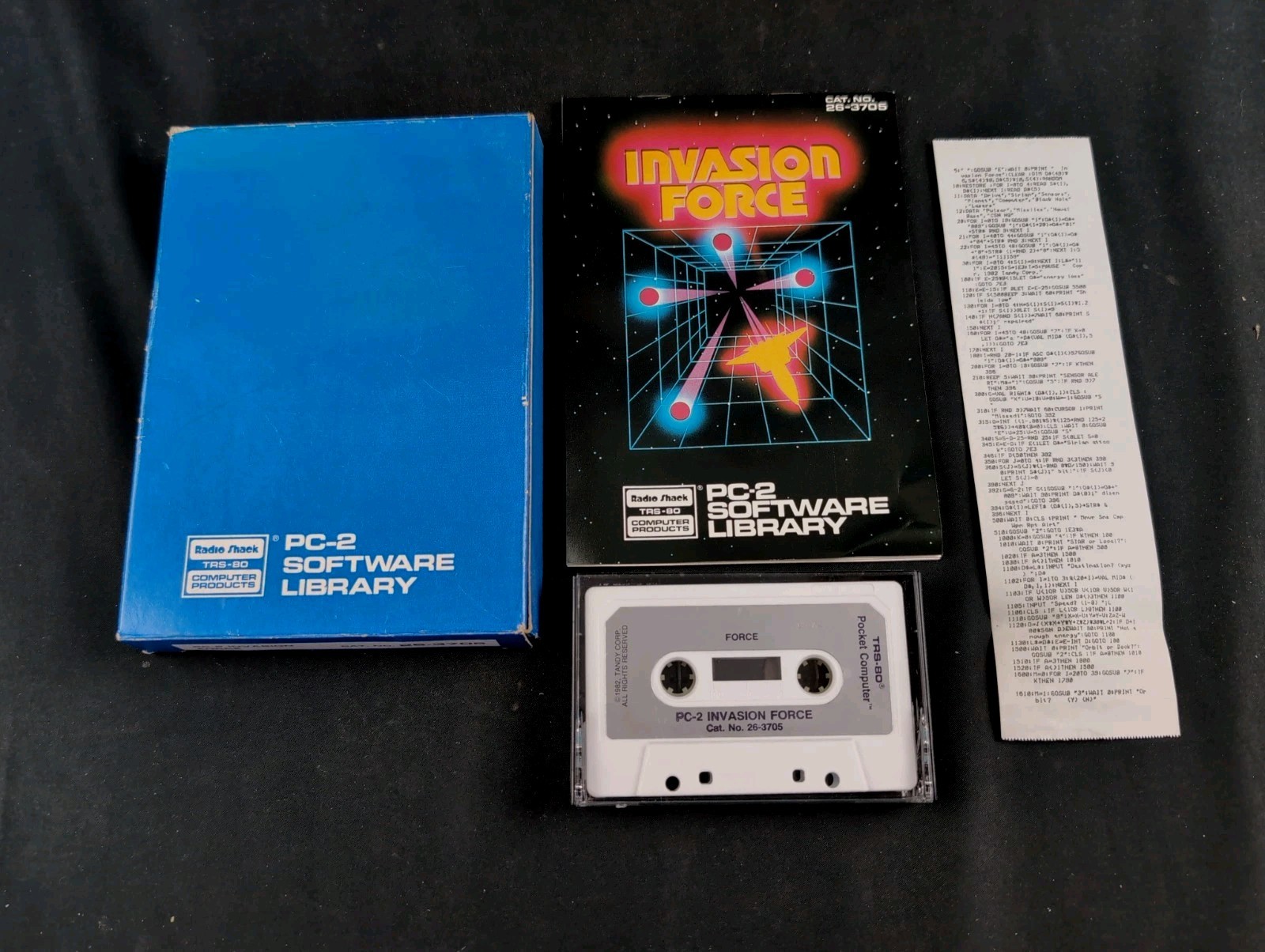Radio Shack PC-2 Software Library, Invasion Force TRS-80 Pocket Computer, Tandy 