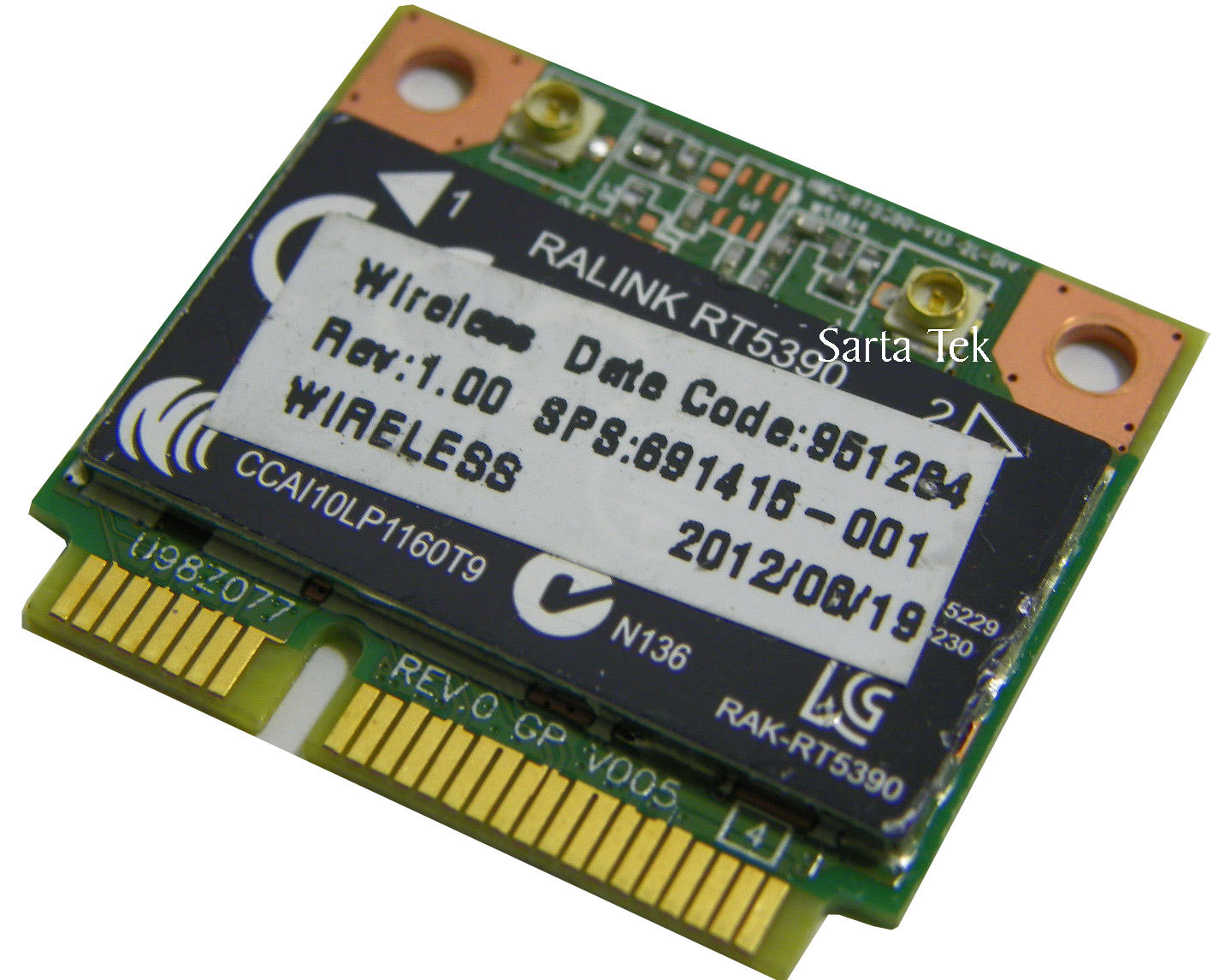 OEM HP 691415-001 RT5390 bgn PCIe Half Wireless U98Z077.02 U98Z077.03 