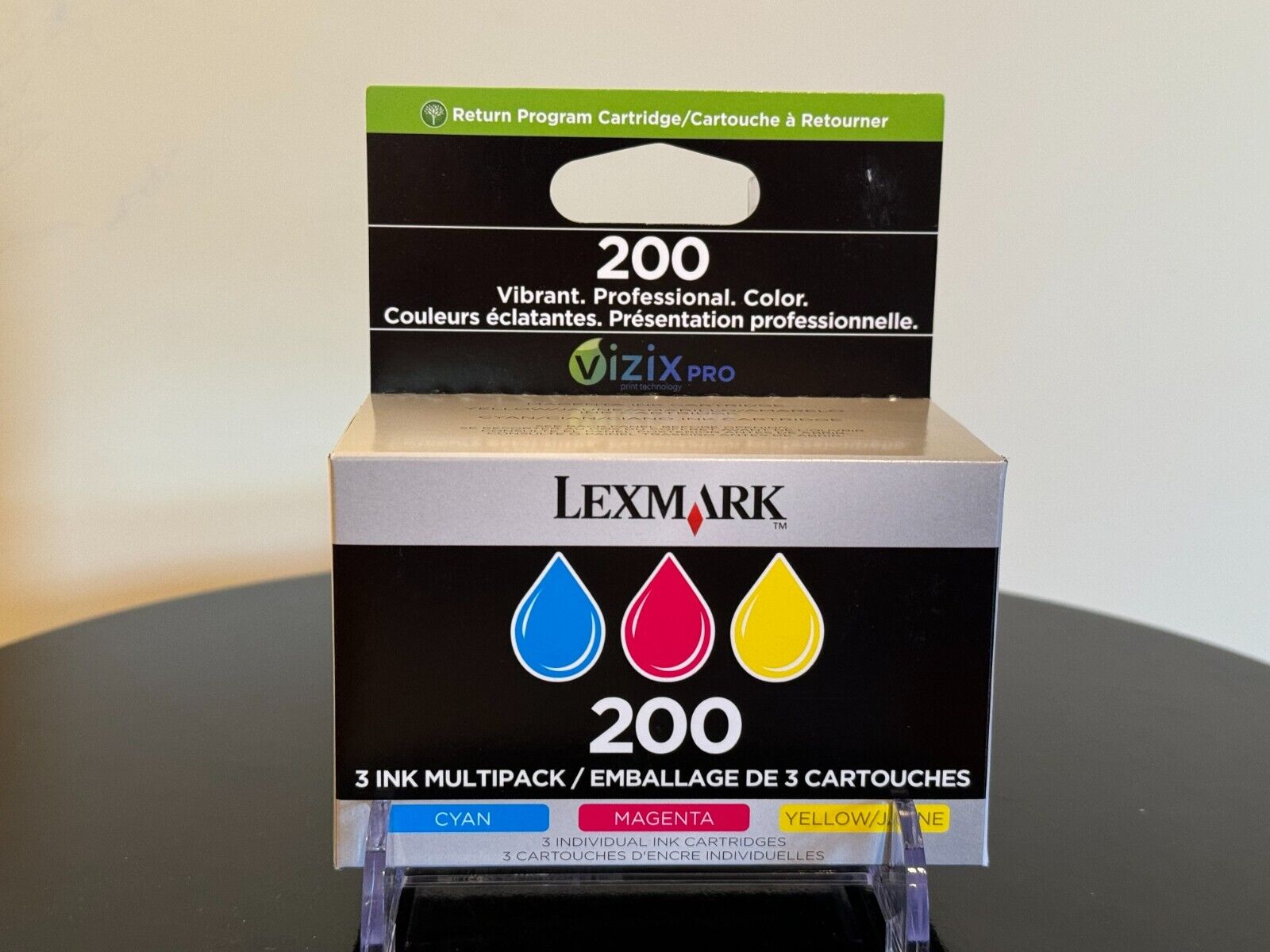 Lemark  200 Color Tri-Pack - Cyan Yellow Magenta 3 cartridges + a FREE BONUS