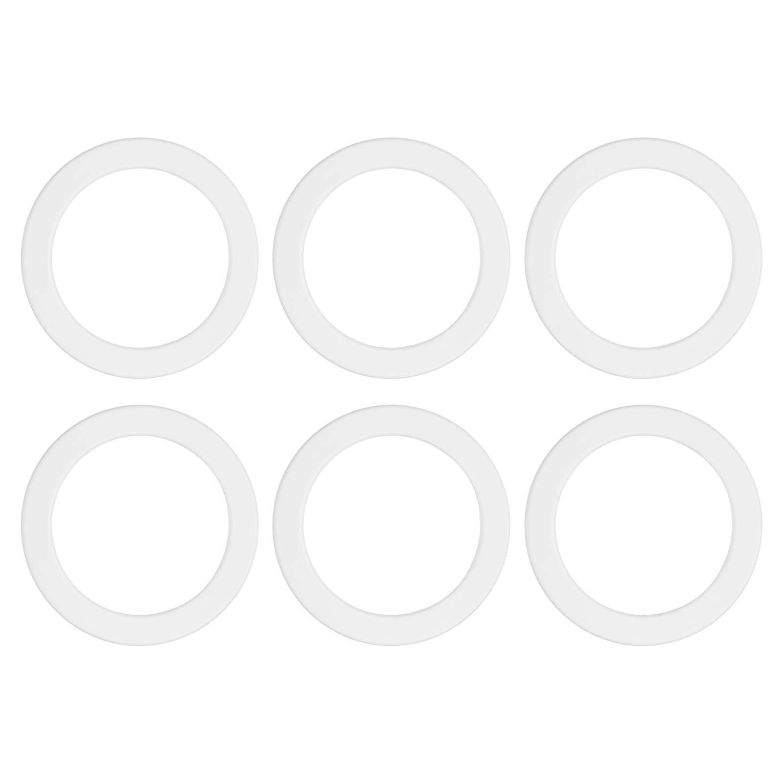 Universal Plastic Magnetic Adapter Ring, 6 Pcs Sticker Ring, White
