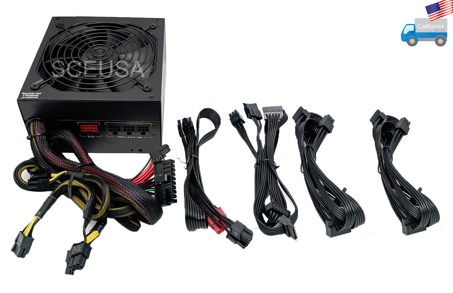 PowerSpec PS750BSM 750W 80+ Bronze 4x PCIE Semi-Modular Gaming PC ATX12V PSU