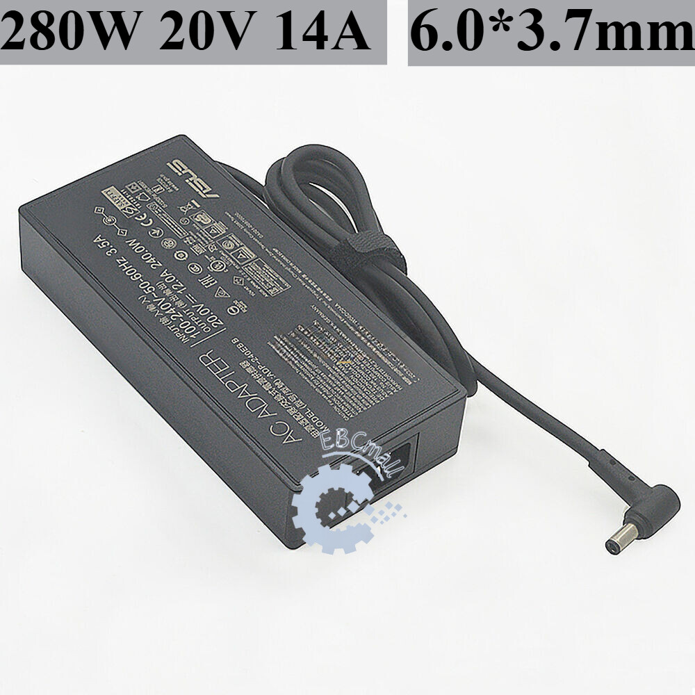 Original 20V 14A 280W Charger for ASUS ROG Strix SCAR 17 6.0*3.7mm AC Adapter