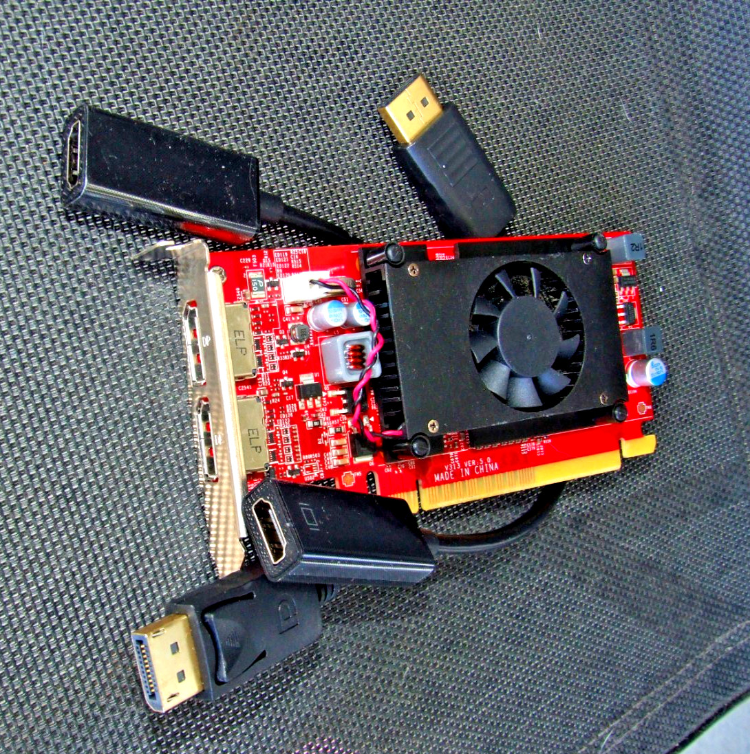 NVIDIA Windows 11 Video Card ✔️x2 Display Ports + 2HDMI Adapters✔️PCI-E✔️HP Dell