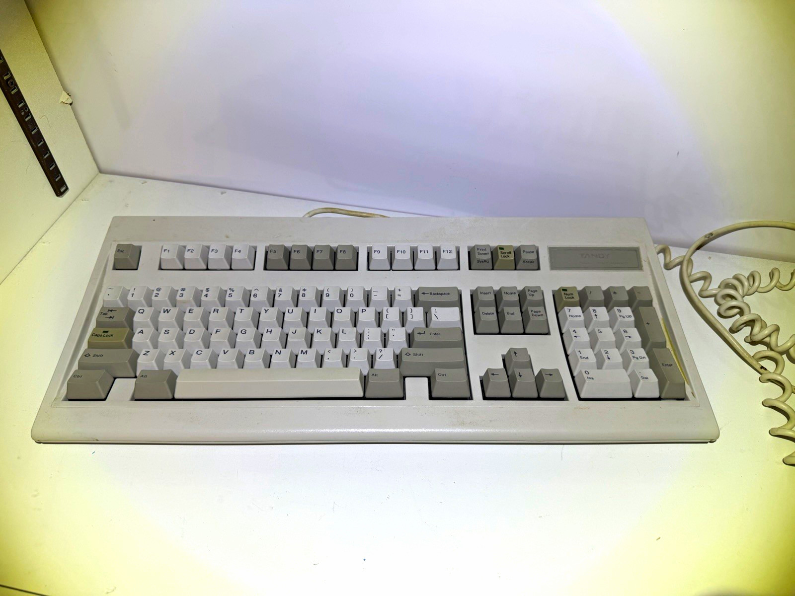 Tandy Enhanced Keyboard 25-4345 Gray Wired QWERTY English w/ Numeric Keypad