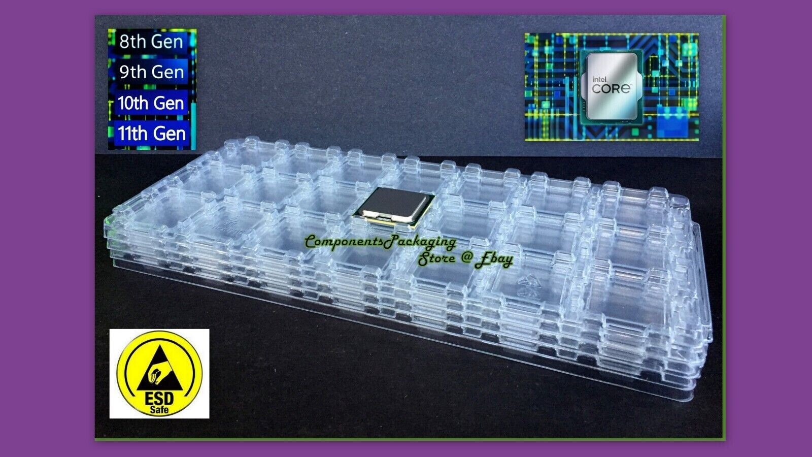 Tray Processor Box Used 30 - Processor Trays for 8th Gen i7 i5 i3 8000 Series LGA1151 ...