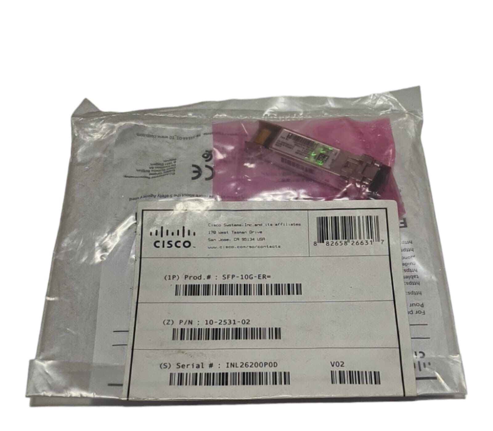 CISCO NEW SEALD SFP 10G ER  WITH GREEN HOLOGRAM GENIUNE MADE IN CHINA