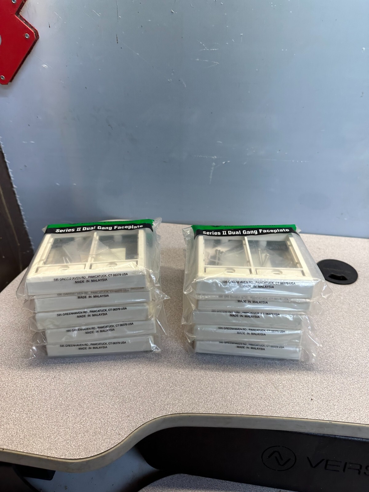 (10) ORTRONICS, OR-40300159, 2-GANG FACEPLATE, SERIES II, LABELS & COVERS, NEW