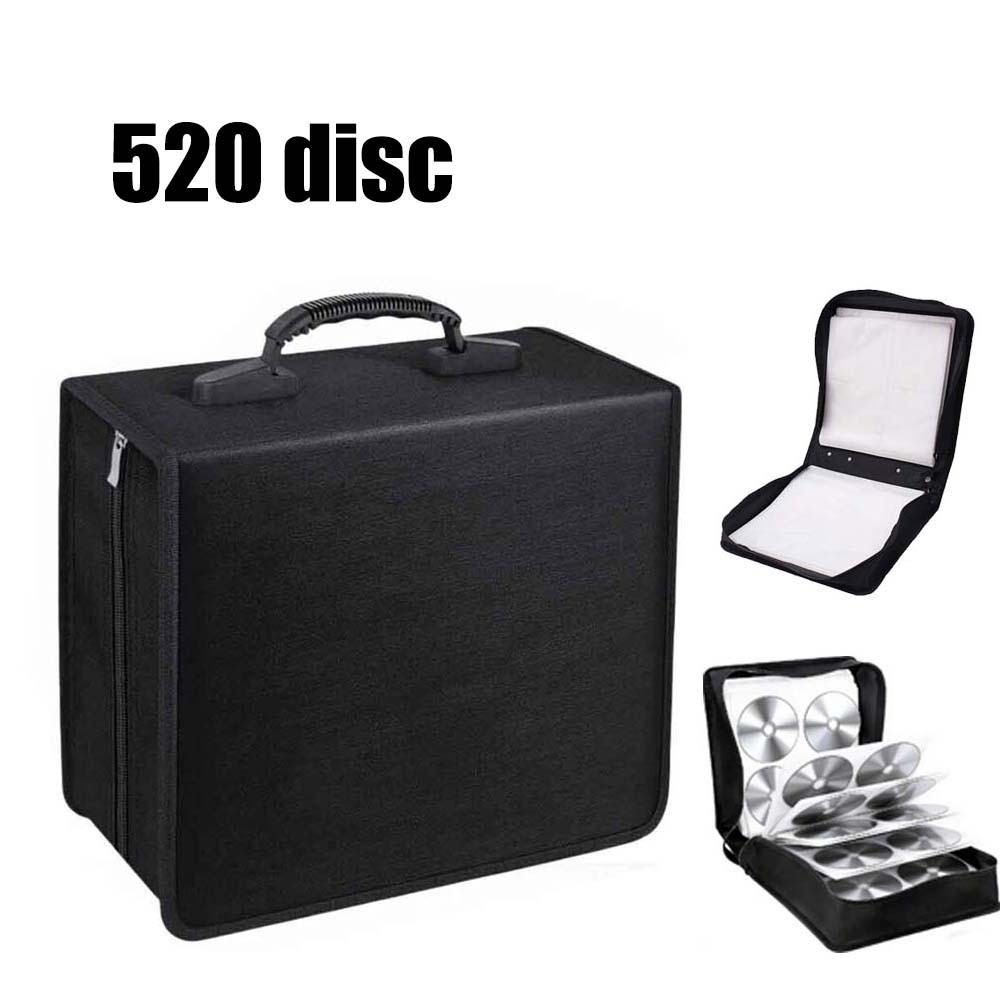 128/400/520 Disc CD/DVD Wallet Binder Book Sleeves Storage Bag Carrying Case NEW