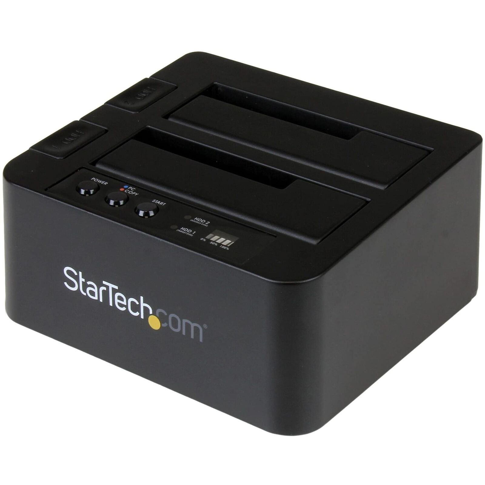 StarTech.com Standalone Hard Drive Duplicator, External Dual Bay HDD/SSD Clon...