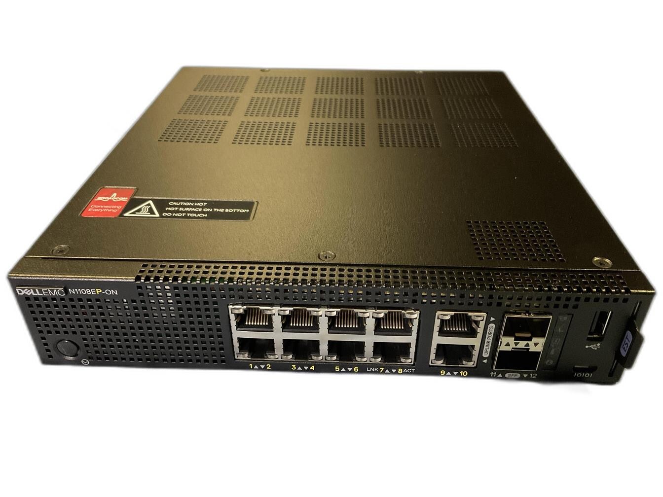 Dell Networking N1108EP-ON PoE Switch 8 x 1GbE RJ45 2x GbE SFP 210-ARUK, 0YXHXC