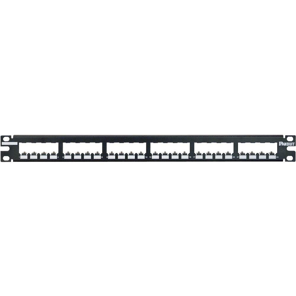 PANDUIT sticker compatible 24 port modular patch panel frame CP24BLY black