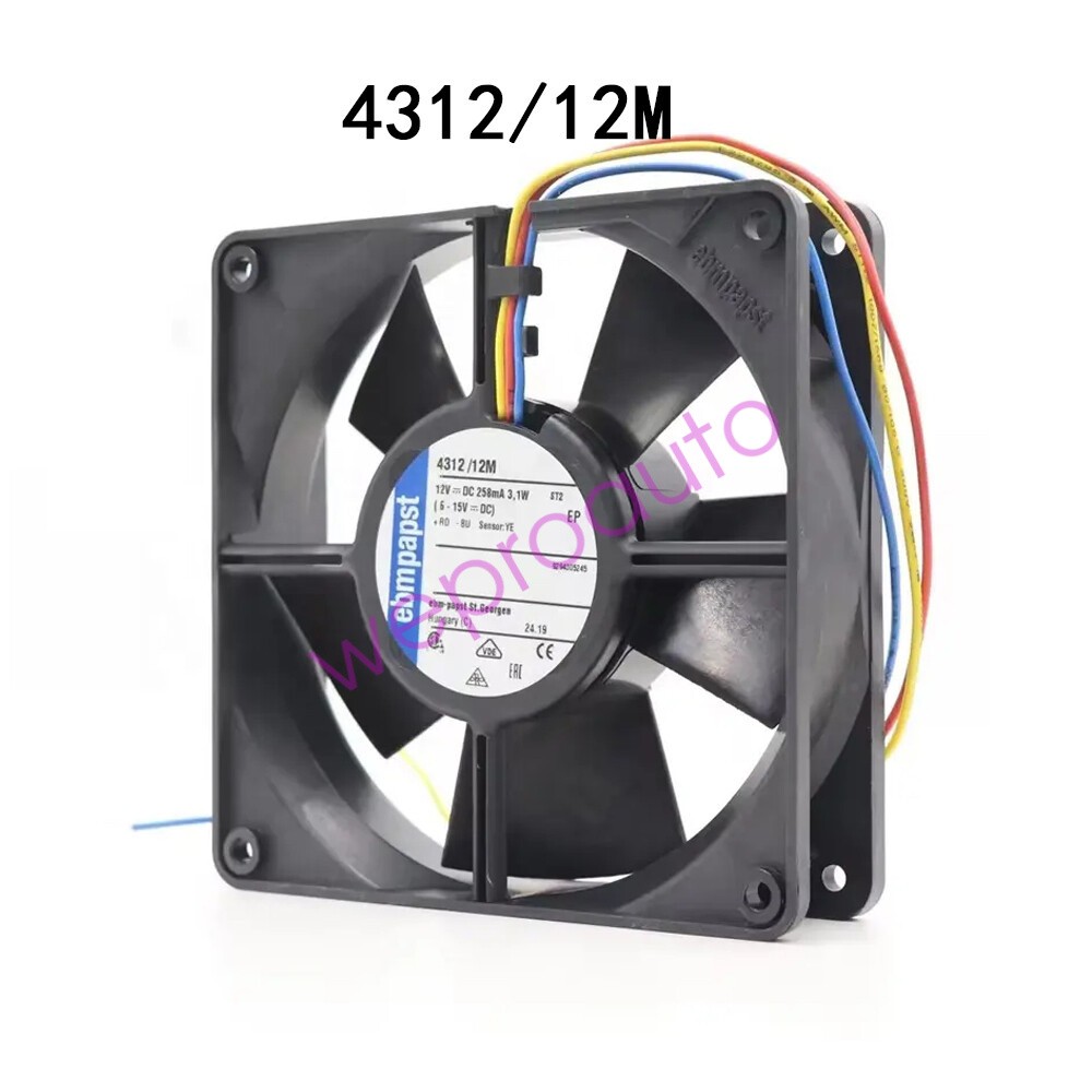 New Ebmpaps Low-Energy Axial flow Fan 4312/12M 12VDC 2.8W 120*120*32mm radiator