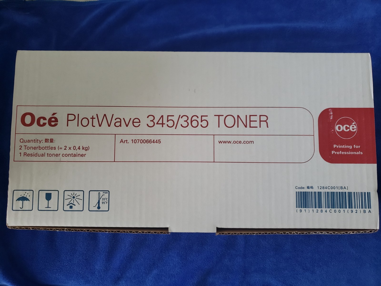 CANON Oce PlotWave 345/365 Black Toner OEM NEW Genuine 2 SEALED BOTTLES
