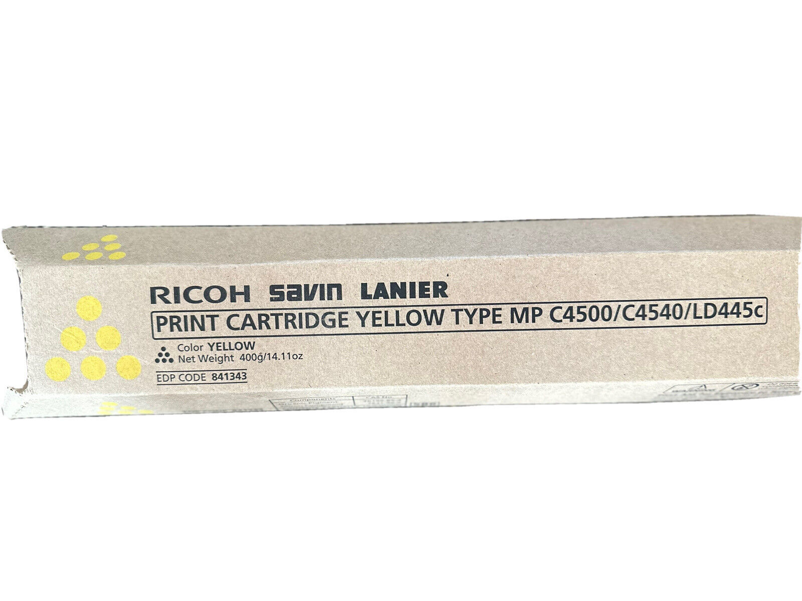 Genuine RICOH/SAVIN/LANIER MP C4500/C4540 Yellow Toner Cartridge 841343,884979