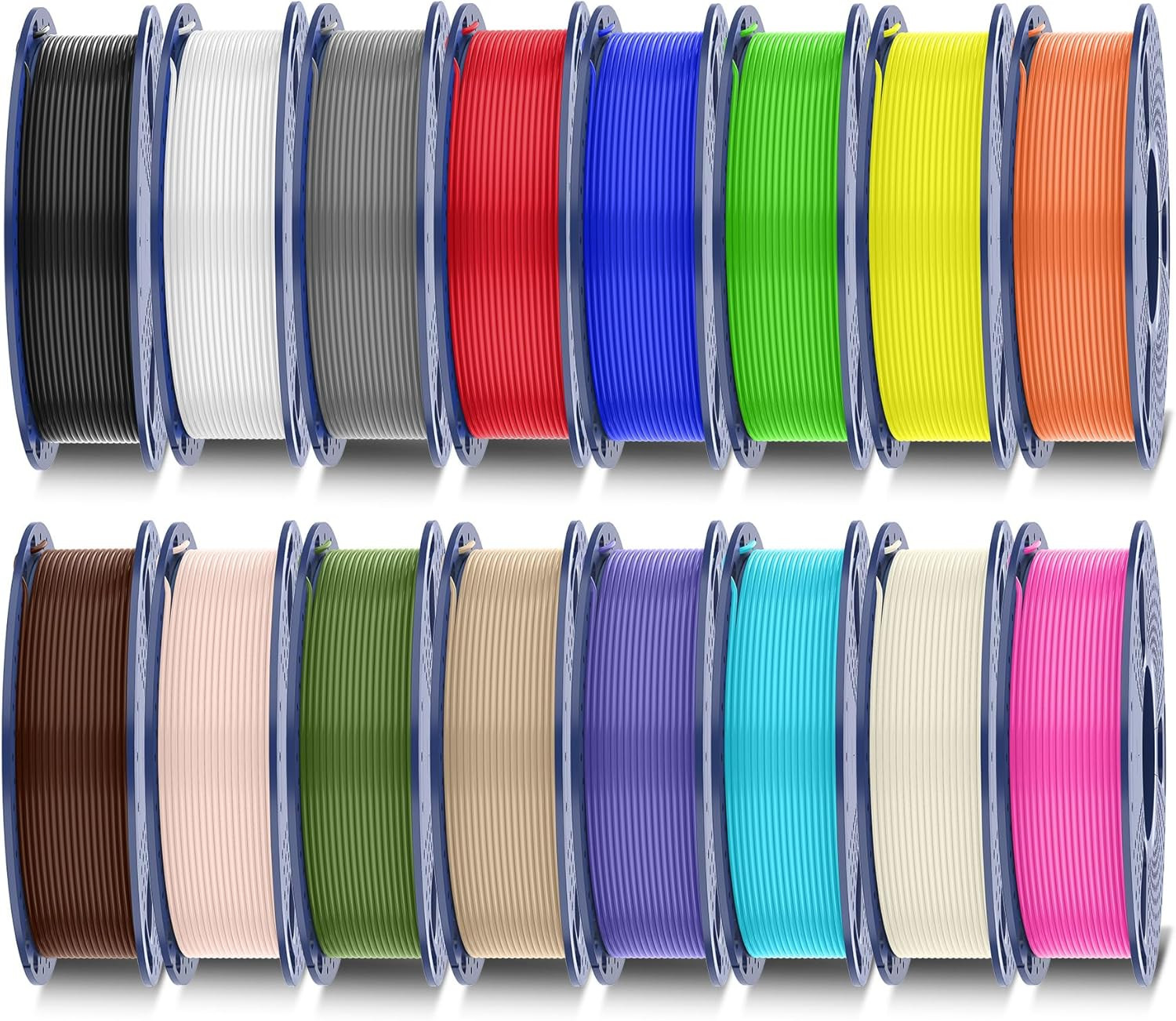 SUNLU 16 Color PETG Filament Bundle Multicolor, PETG 3D Printer Filament