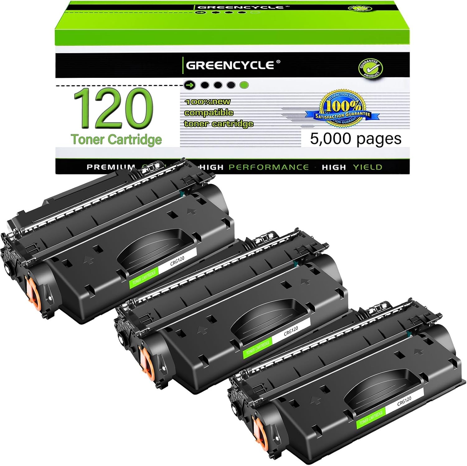 3PK CRG120 C120 2617B001AA Toner For Canon ImageClass D1520 D1550 D1370 D1350